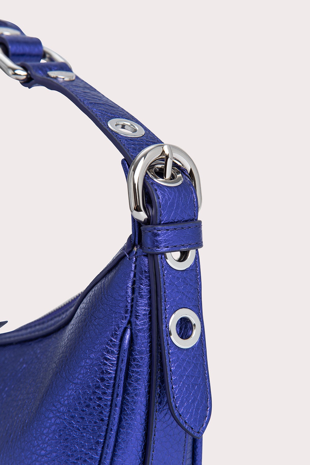 Gib Ultraviolet Metallic Grain Leather - 4