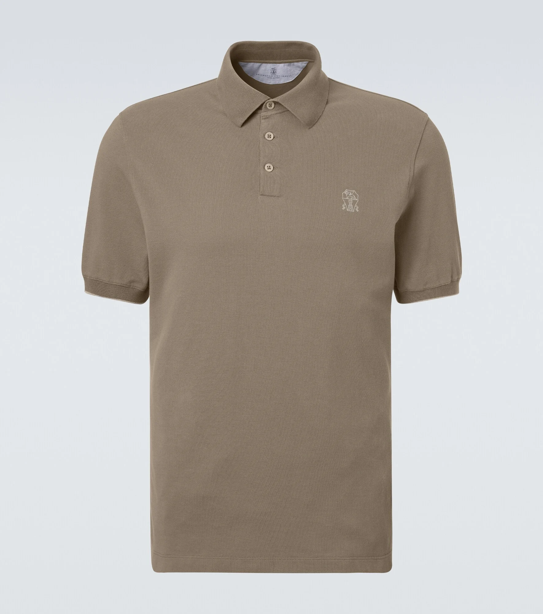 Logo cotton piqué polo shirt - 1