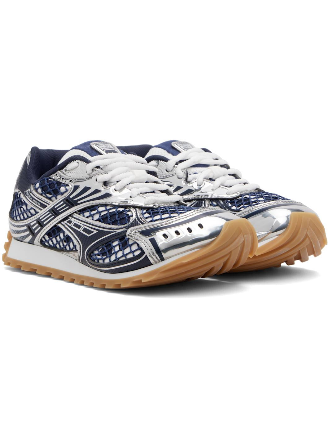 Navy & Silver Orbit Sneakers - 4