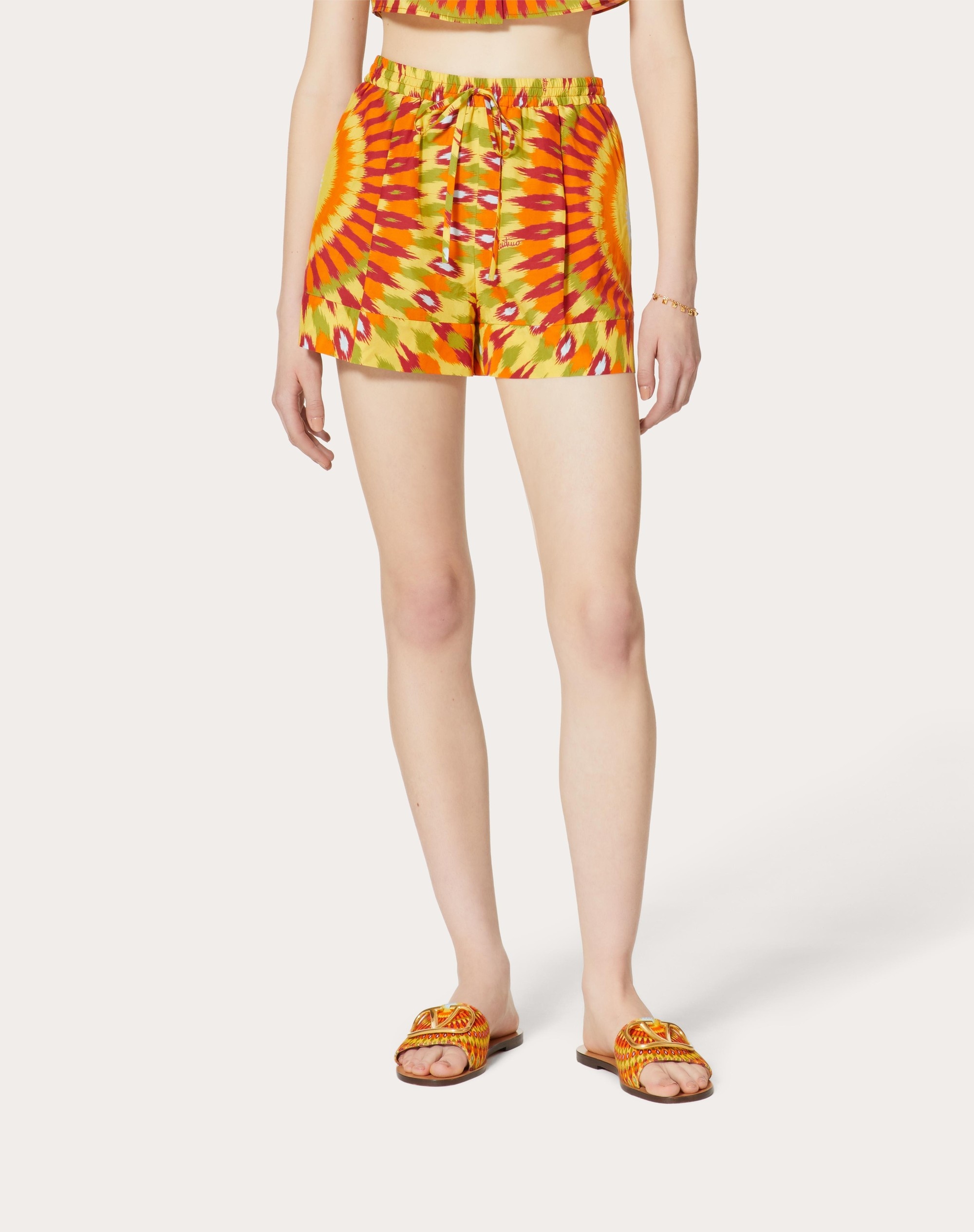 ROUND RAIN PRINT POPELINE SHORTS - 3