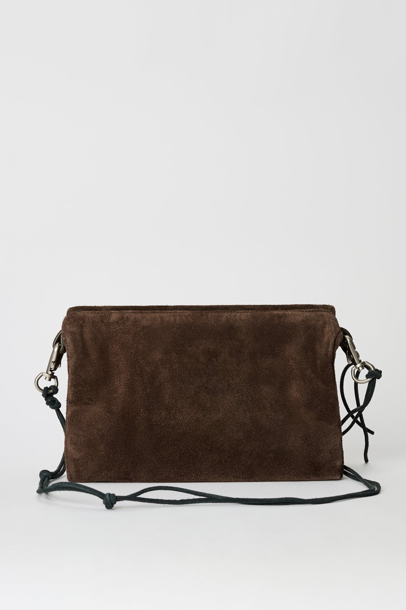 Necessity Bag Wenge Brown Wet Suede 4