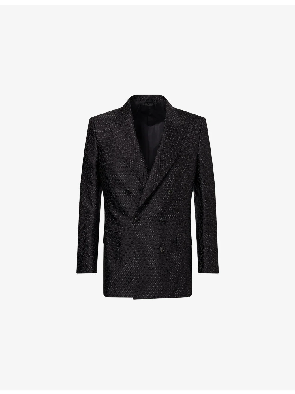 Dotted Lozenge Jacquard Silk-Blend Jacket - 1