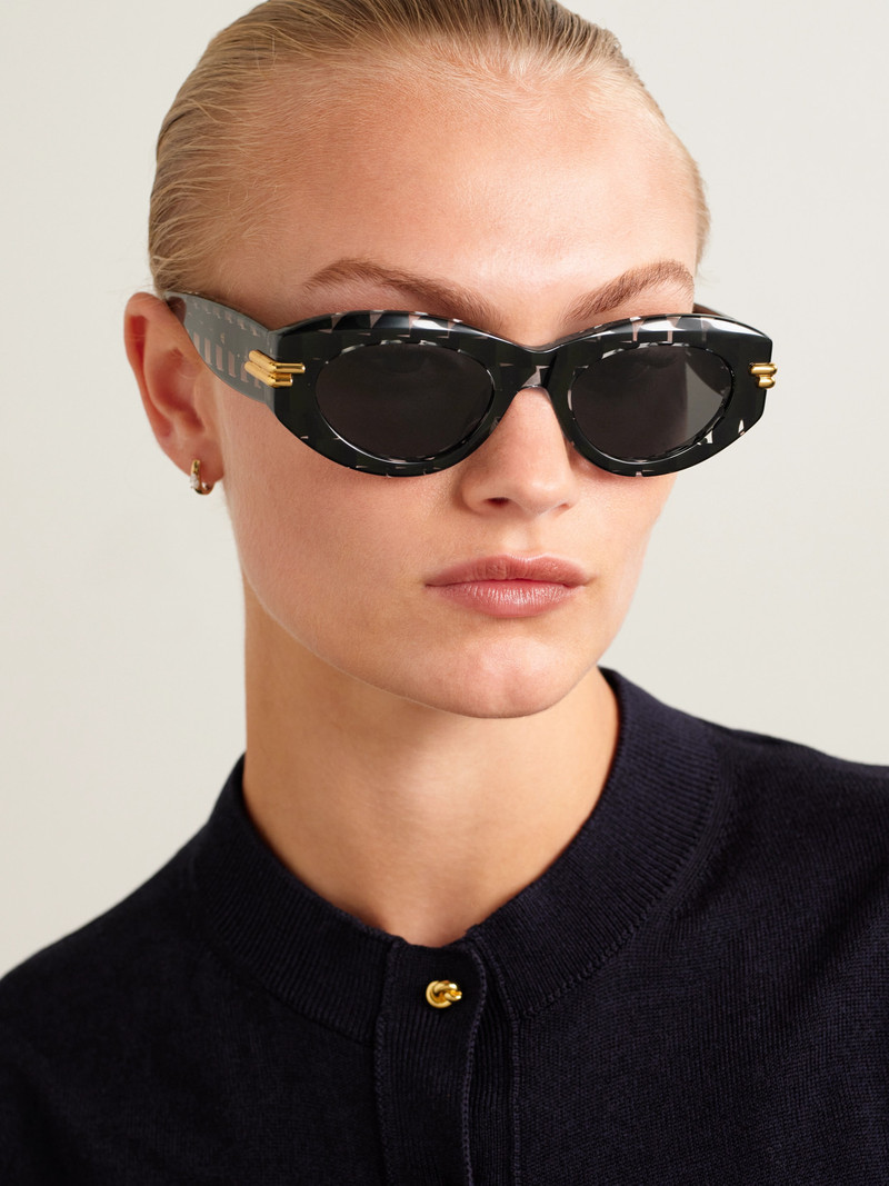 Bottega Veneta Oval-frame Acetate Sunglasses outlook