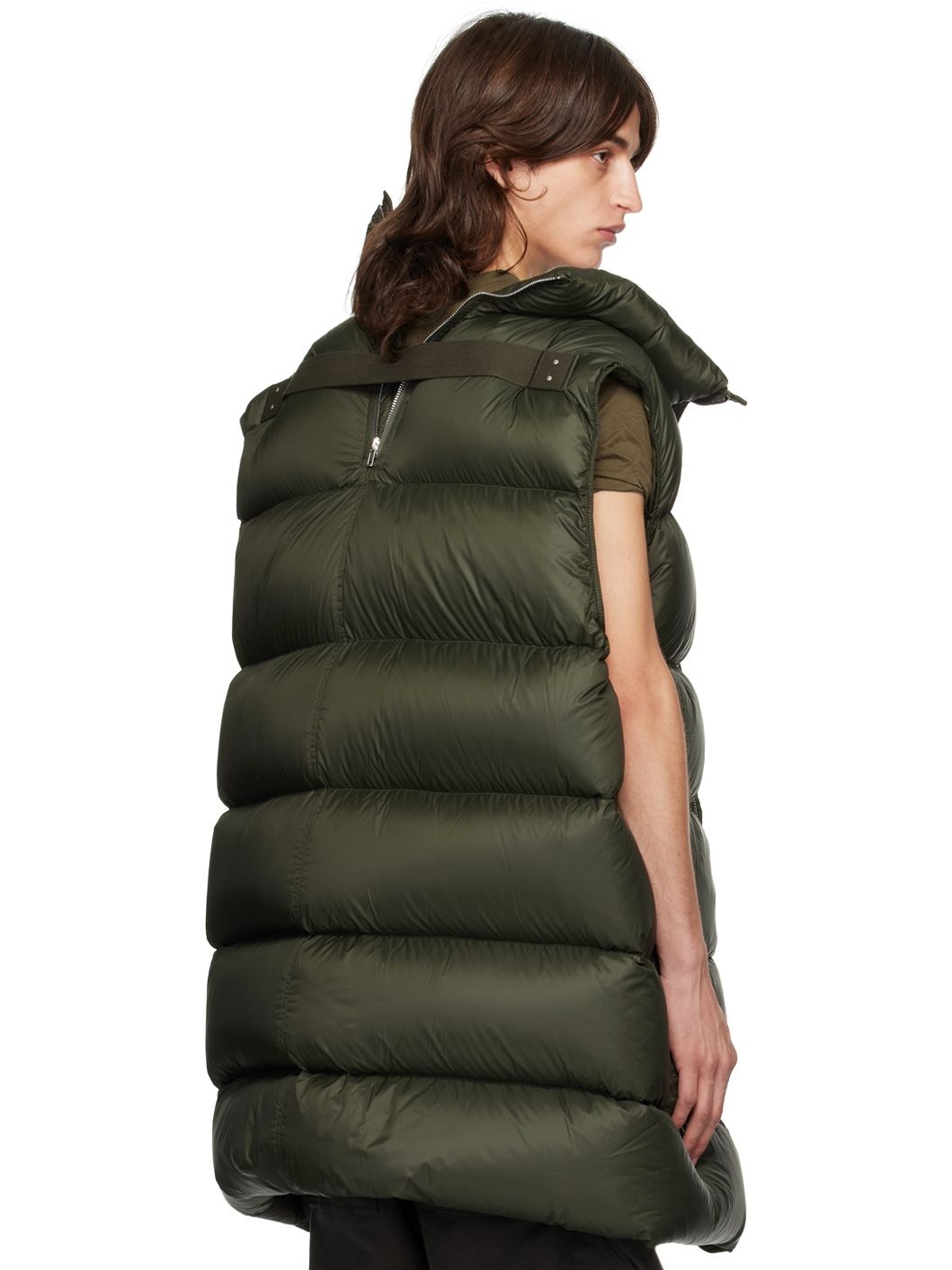 Green Porterville Flight Down Vest - 3