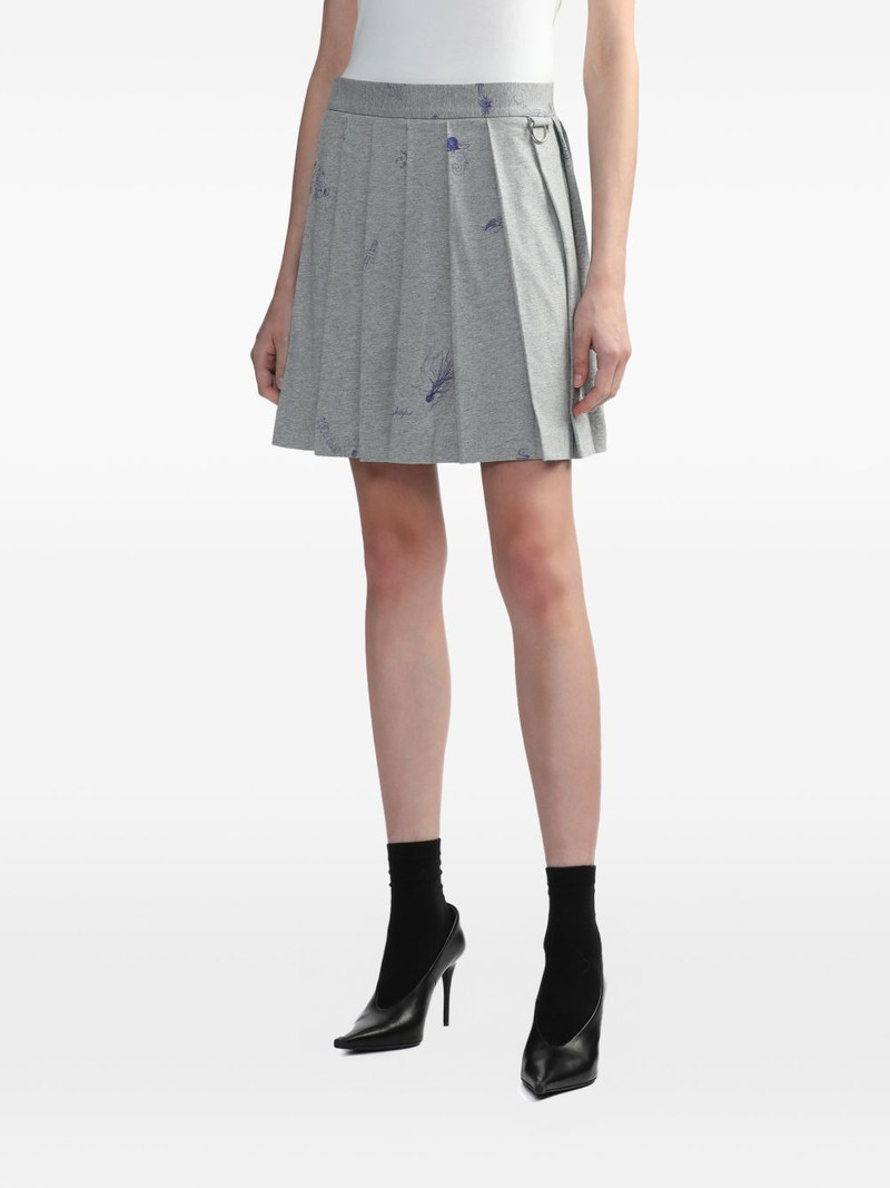 scribble-print pleated skirt 3