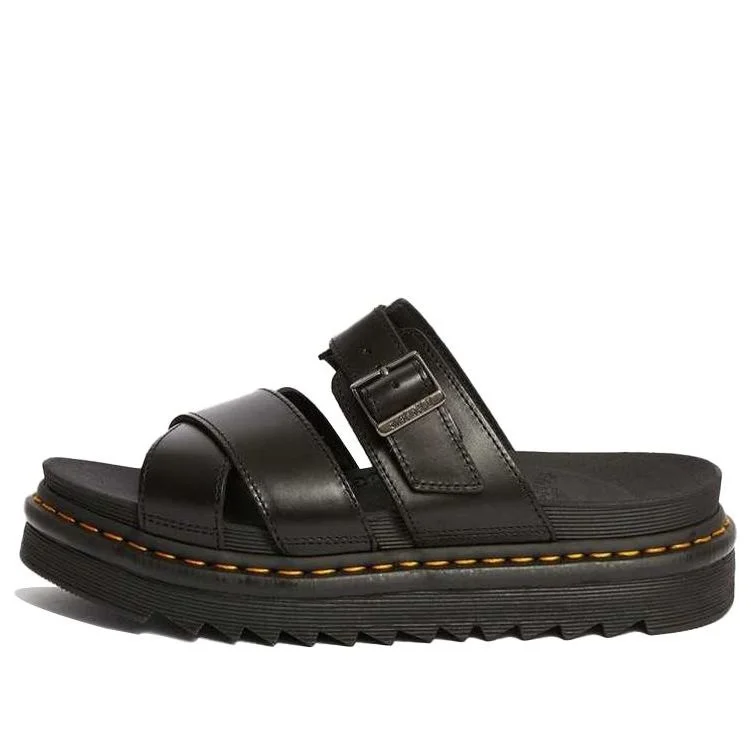 Dr.Martens RYKER Leather Slide Buckle Sandals 'Black' 24515001 - 1