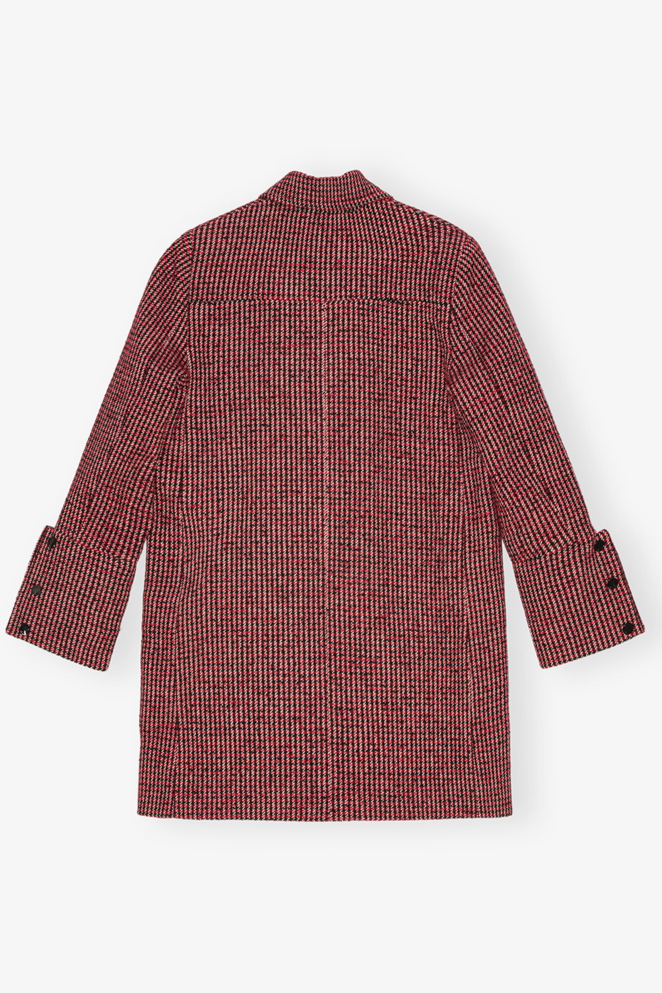 RED CHECK MIDI JACKET - 6