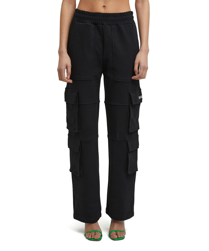 MSGM Cotton cargo joggers pants with straight legs outlook