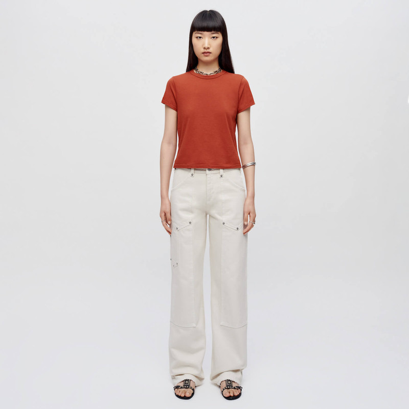 Mid Rise Workwear - Distressed Vintage White 4