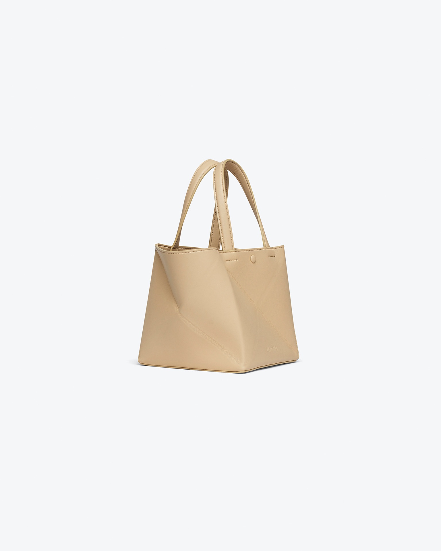 THE ORIGAMI MINI - Alt-nappa tote - Almond - 2