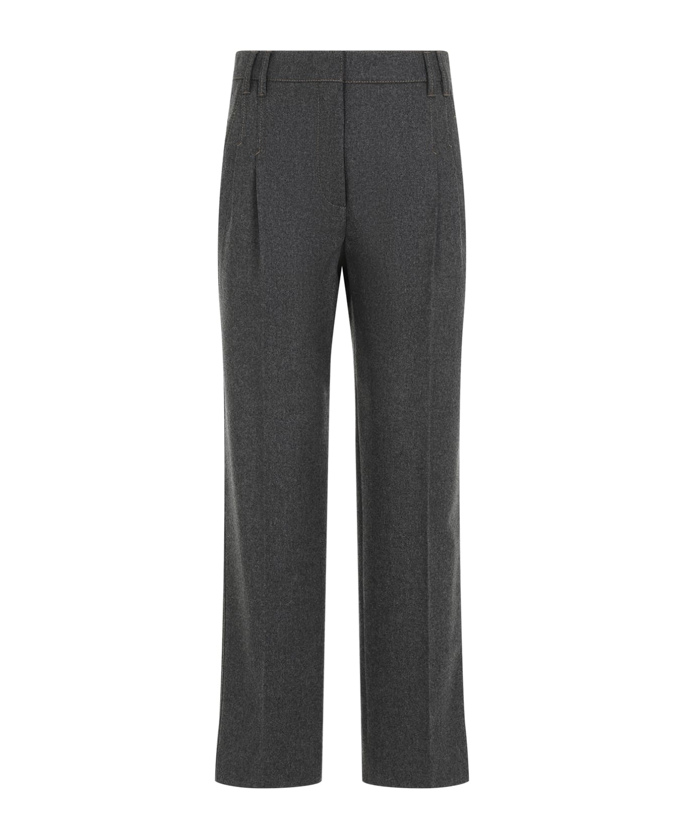 Cropped Flannel Pants - 2