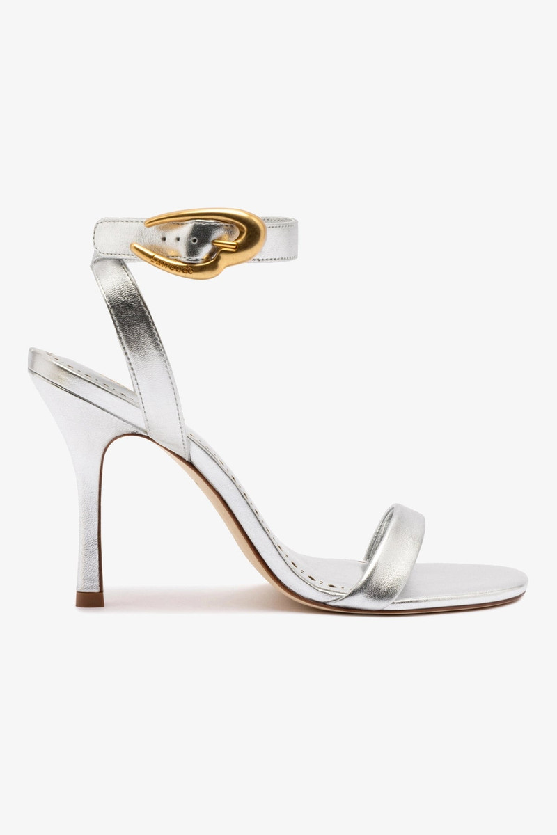 Verona Sandal In Silver Metallic Leather 1