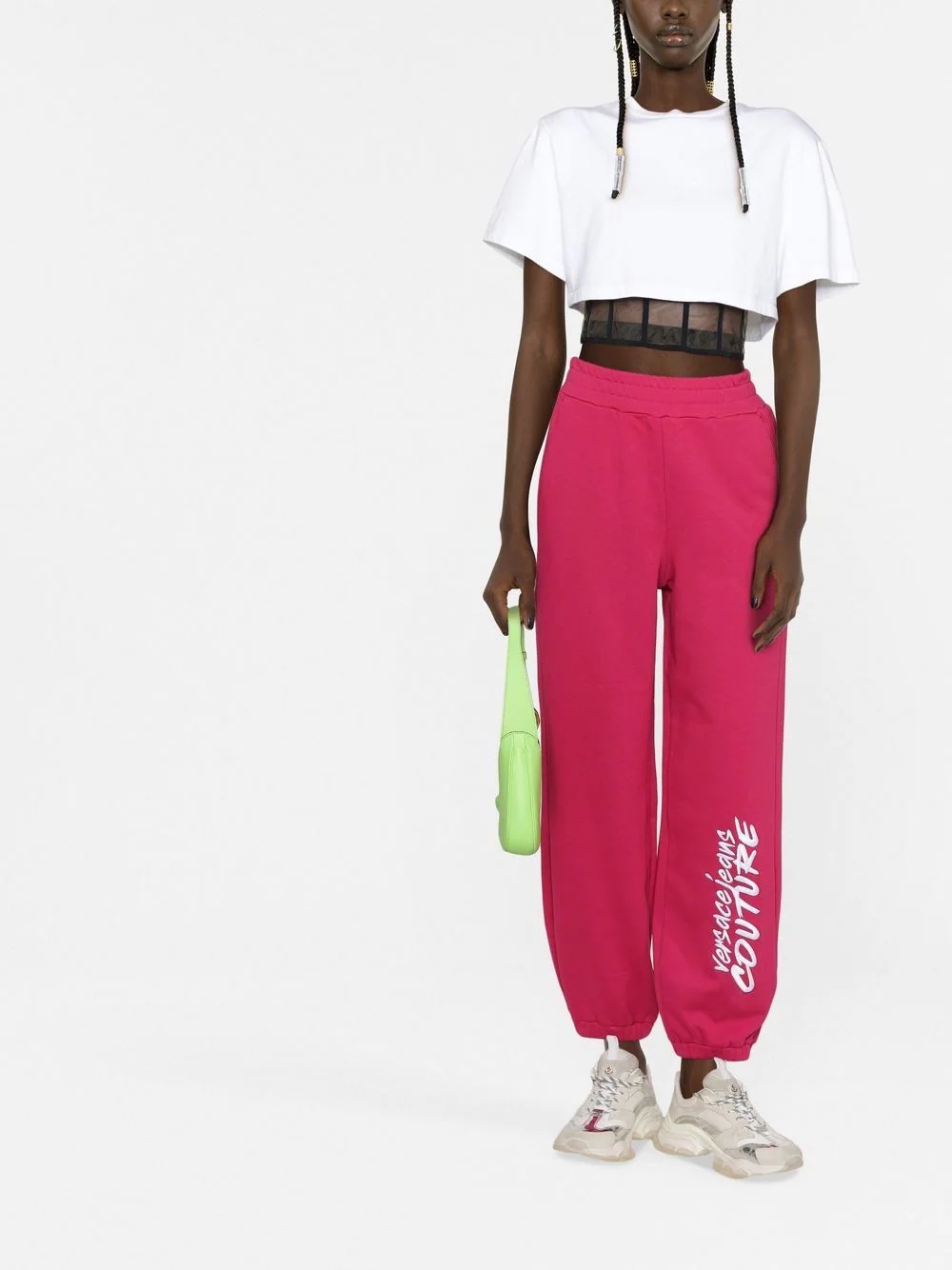 logo-print cotton track pants - 2