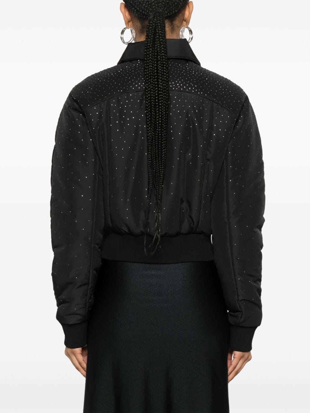 rhinestone-embellished bomber jacket - 4