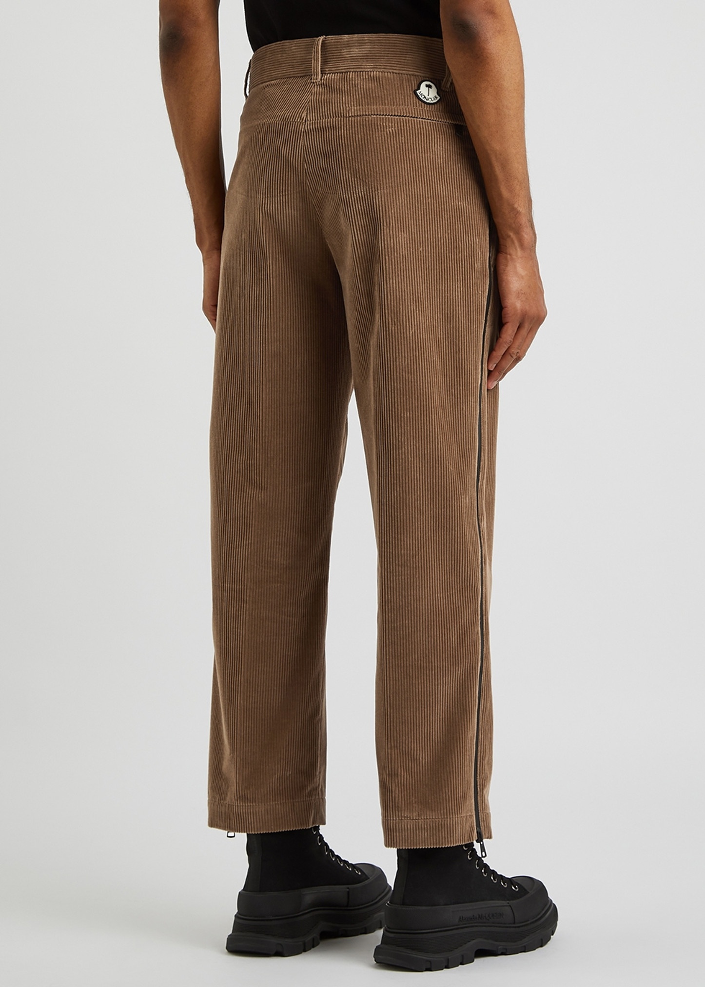 8 Moncler Palm Angels brown corduroy trousers - 3