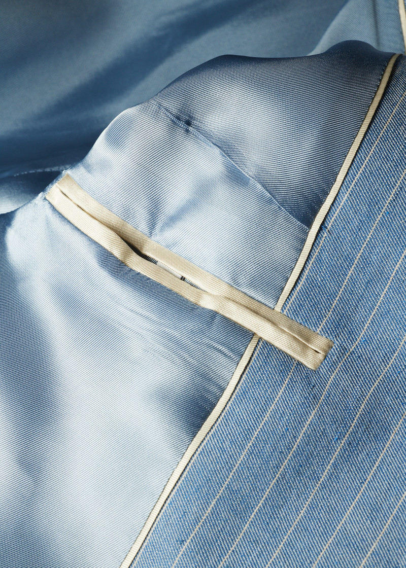 Paul Smith Women's Light Blue Pinstripe Blazer outlook