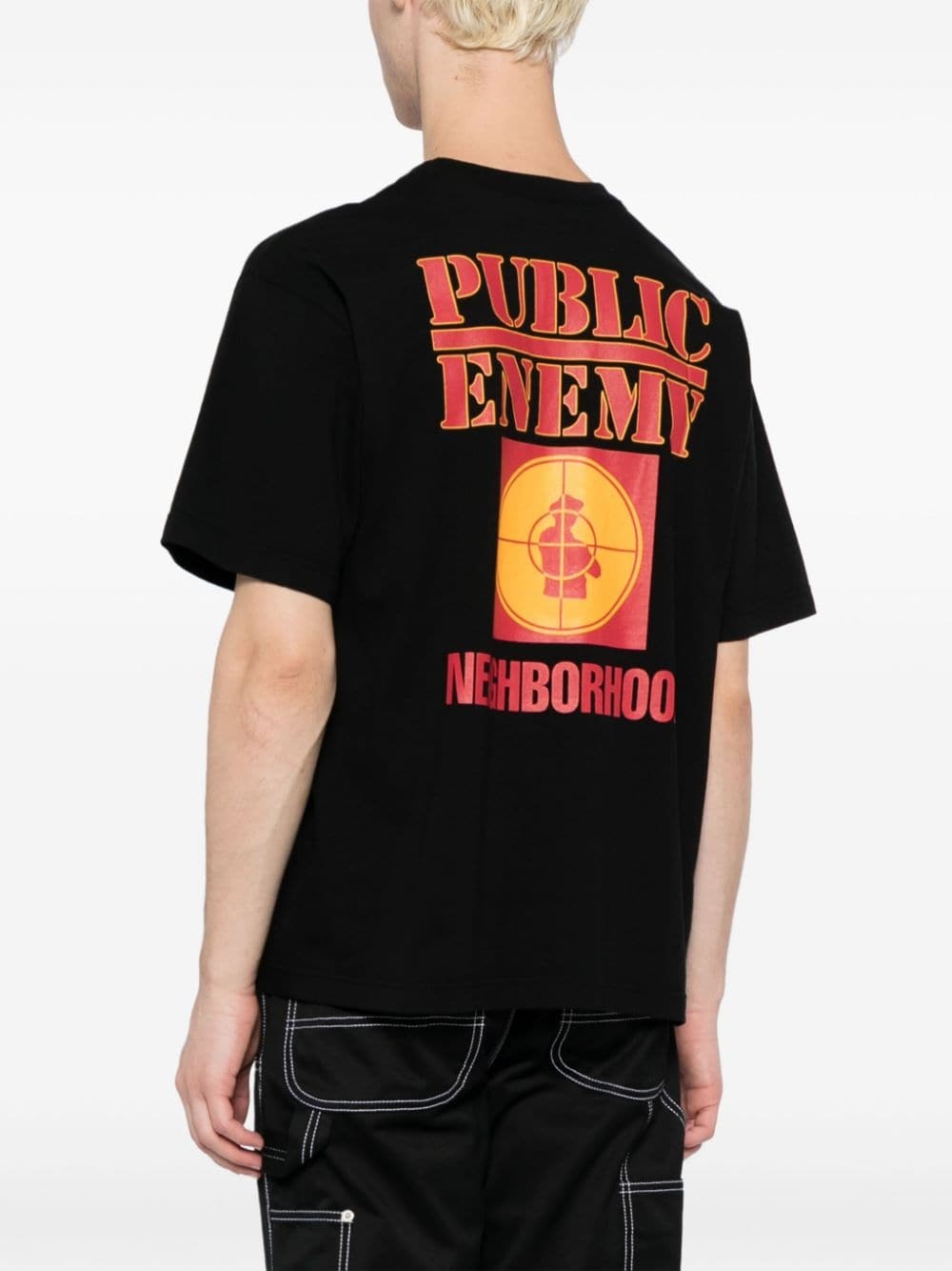 x Public Enemy logo-print cotton T-shirt - 4