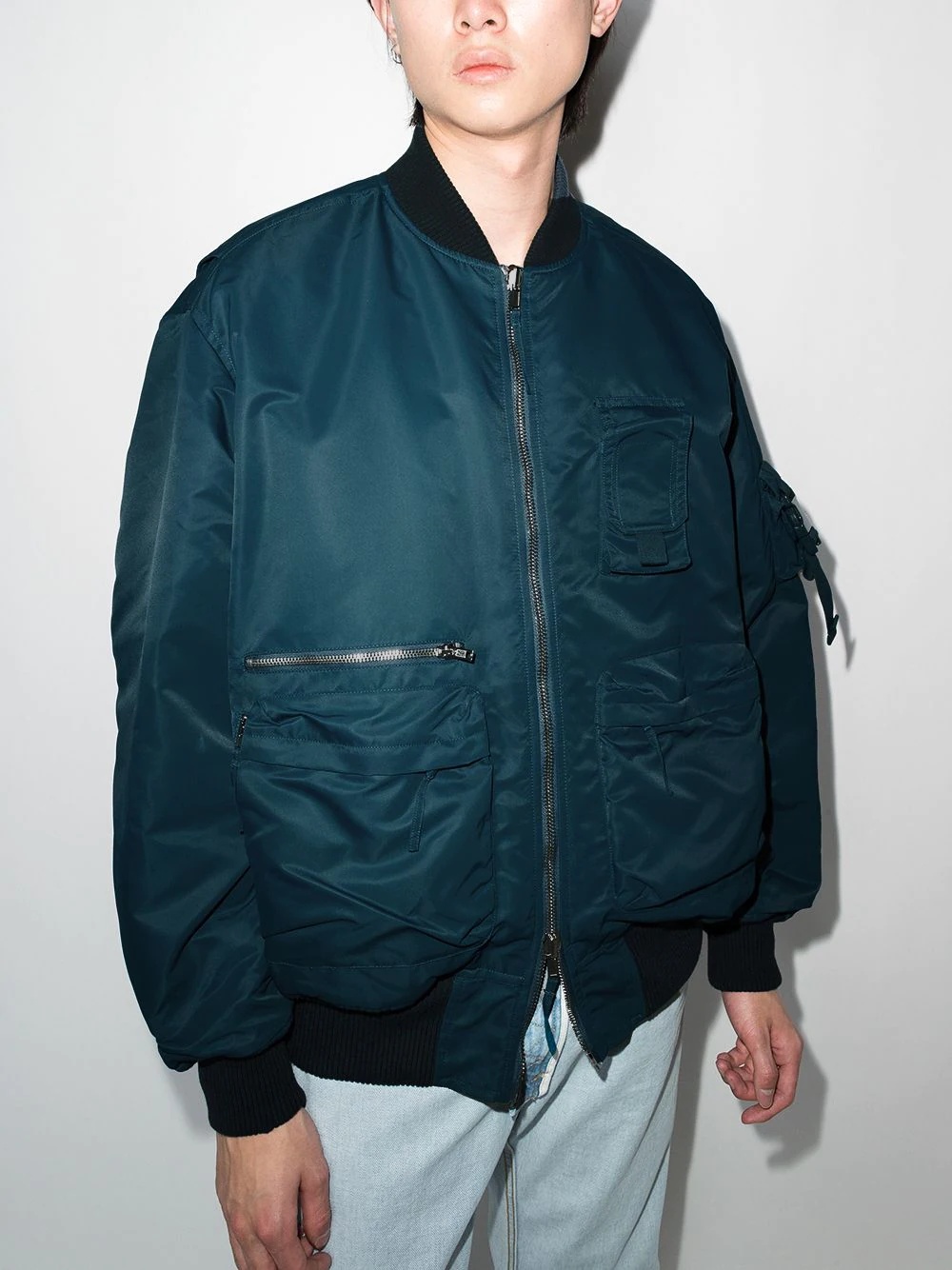 reversible zip-up bomber jacket - 2