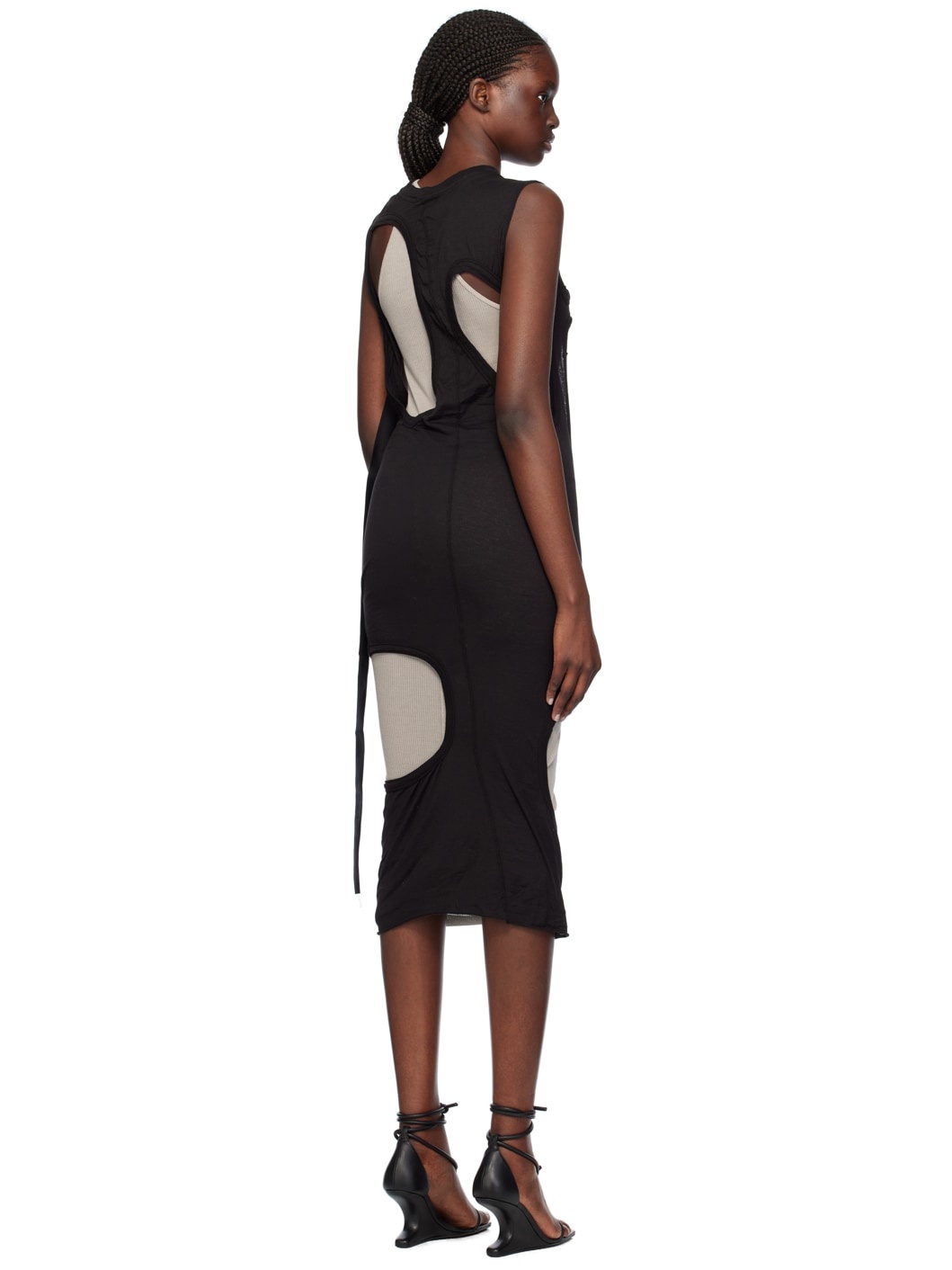 Black Membrane II Midi Dress - 3