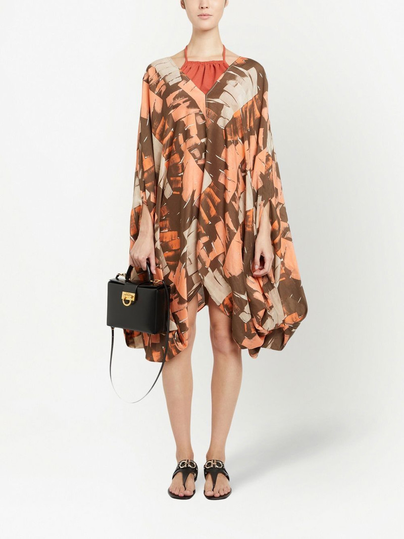 FERRAGAMO Palm-print beach cover-up outlook