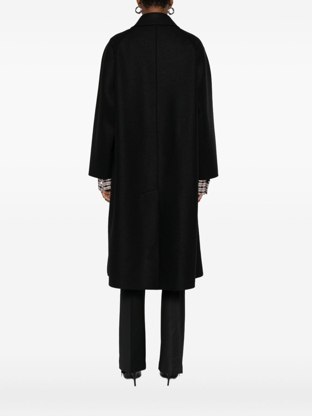 Balmacaan raglan-sleeve button coat - 4