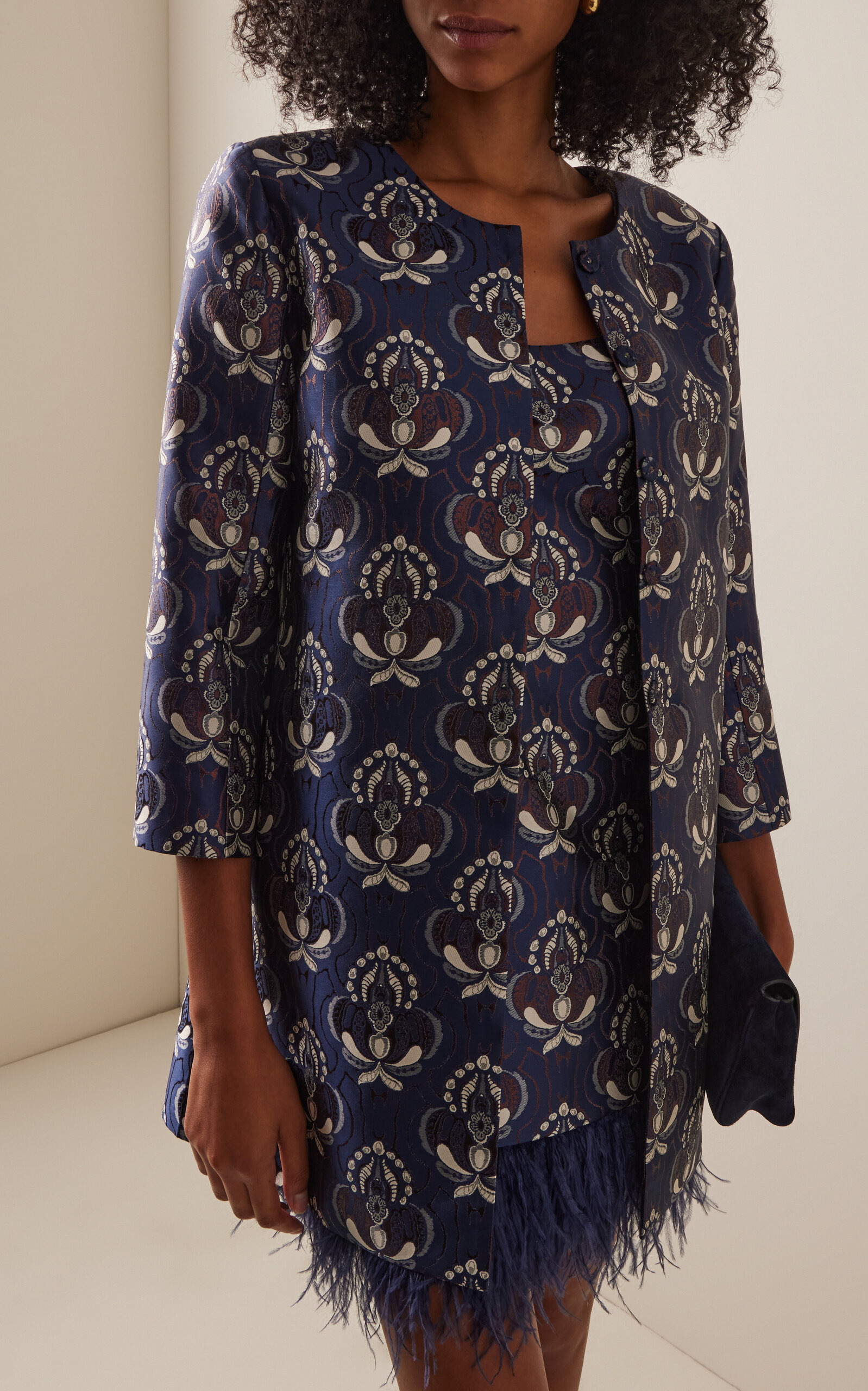 Donna Jacquard Jacket navy - 3