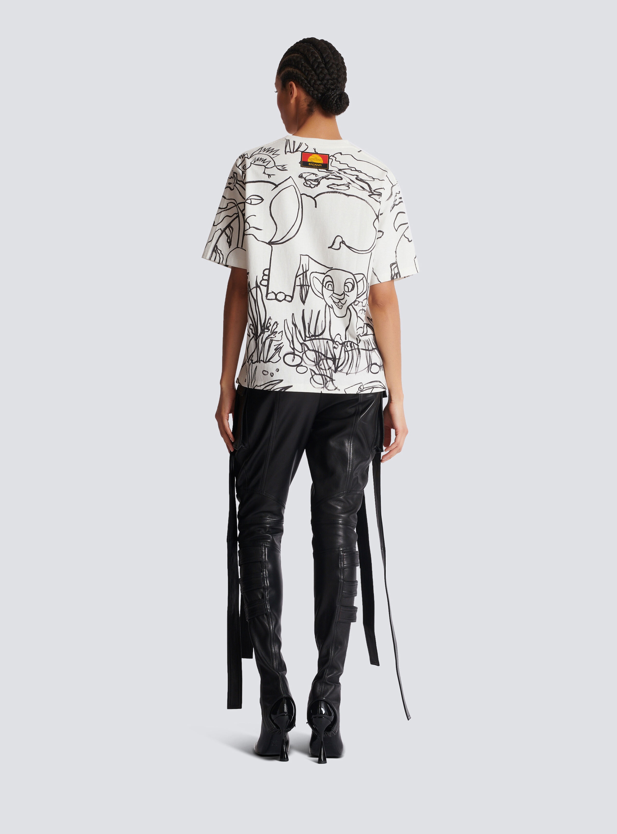 Disney x Balmain: The Lion King - Relaxed T-shirt with Enfant Précoce print - 4