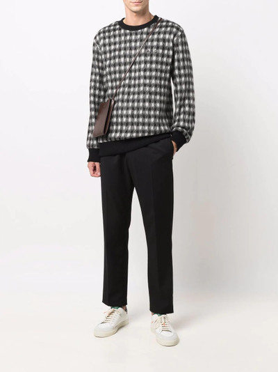 A.P.C. textured check-pattern knitted jumper outlook