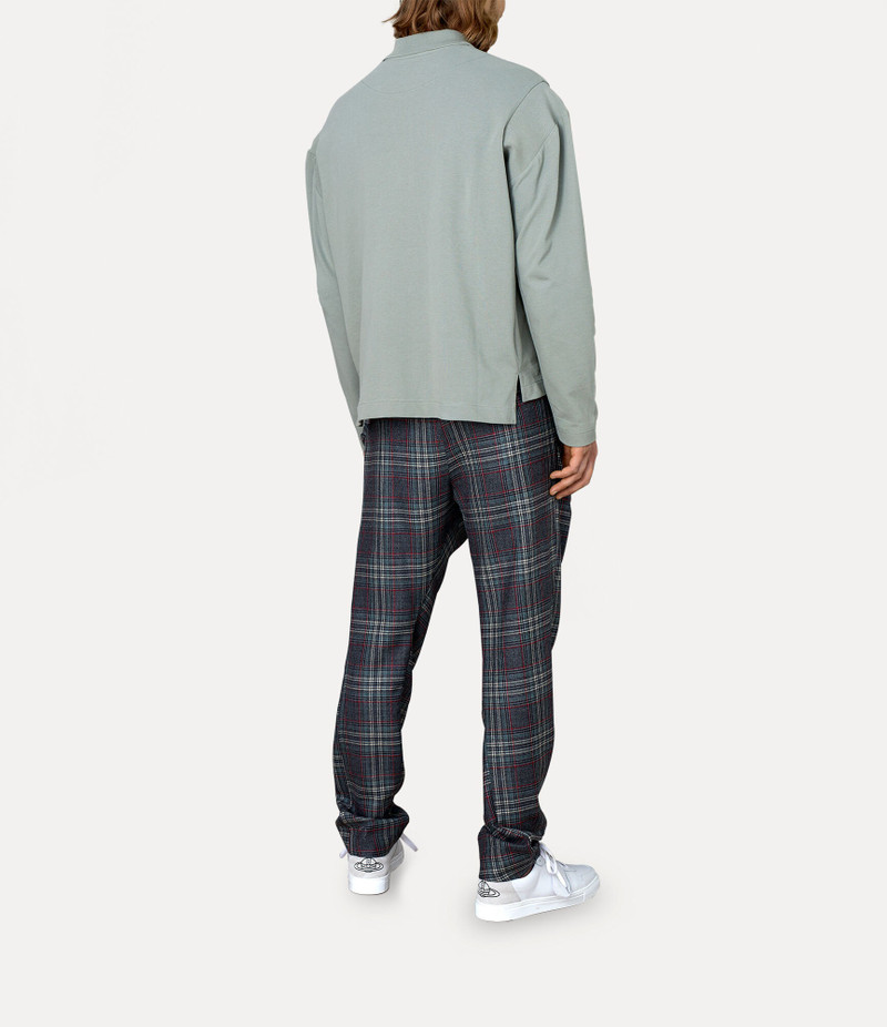 STRIPPED LONG SLEEVE CLASSIC POLO TOP 3