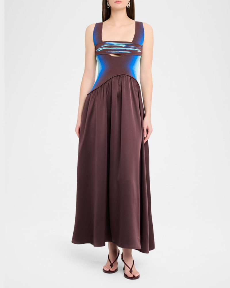 PH5 Jewel Sleeveless Mixed Media Midi Dress outlook