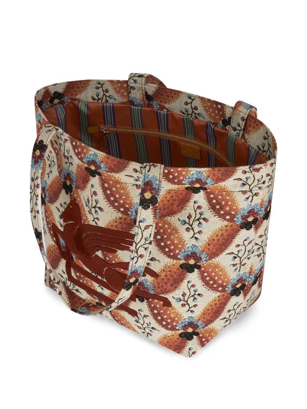 medium Floralia-print jacquard tote bag - 6