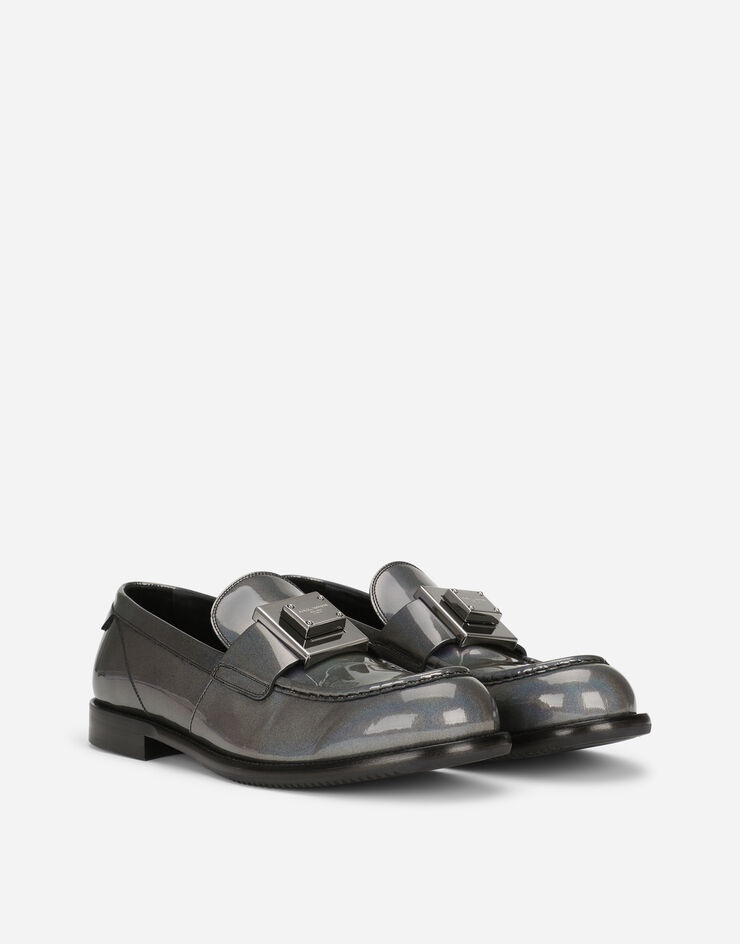 Iridescent patent leather loafers - 2