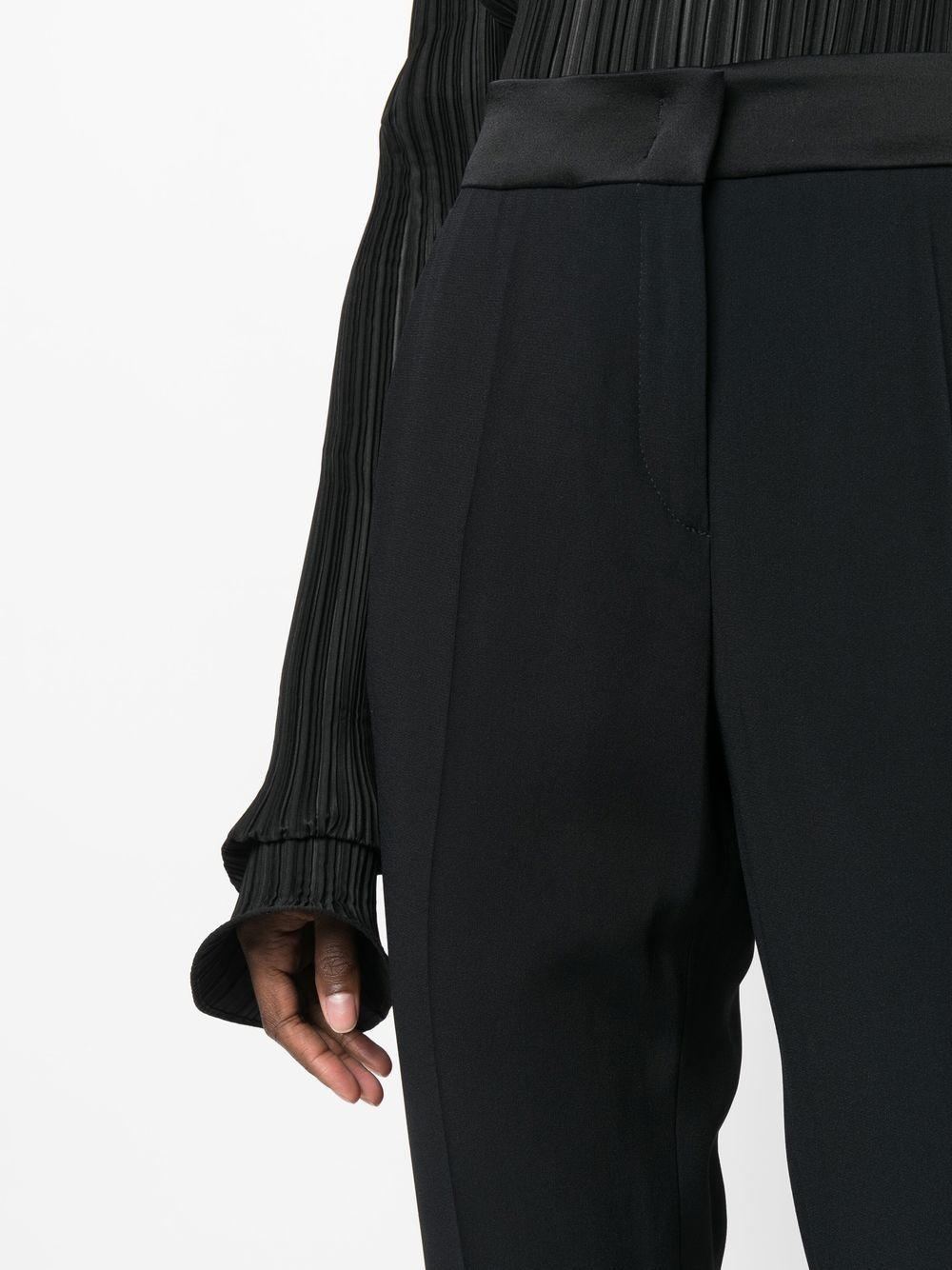 high-waisted slim-cut trousers - 5