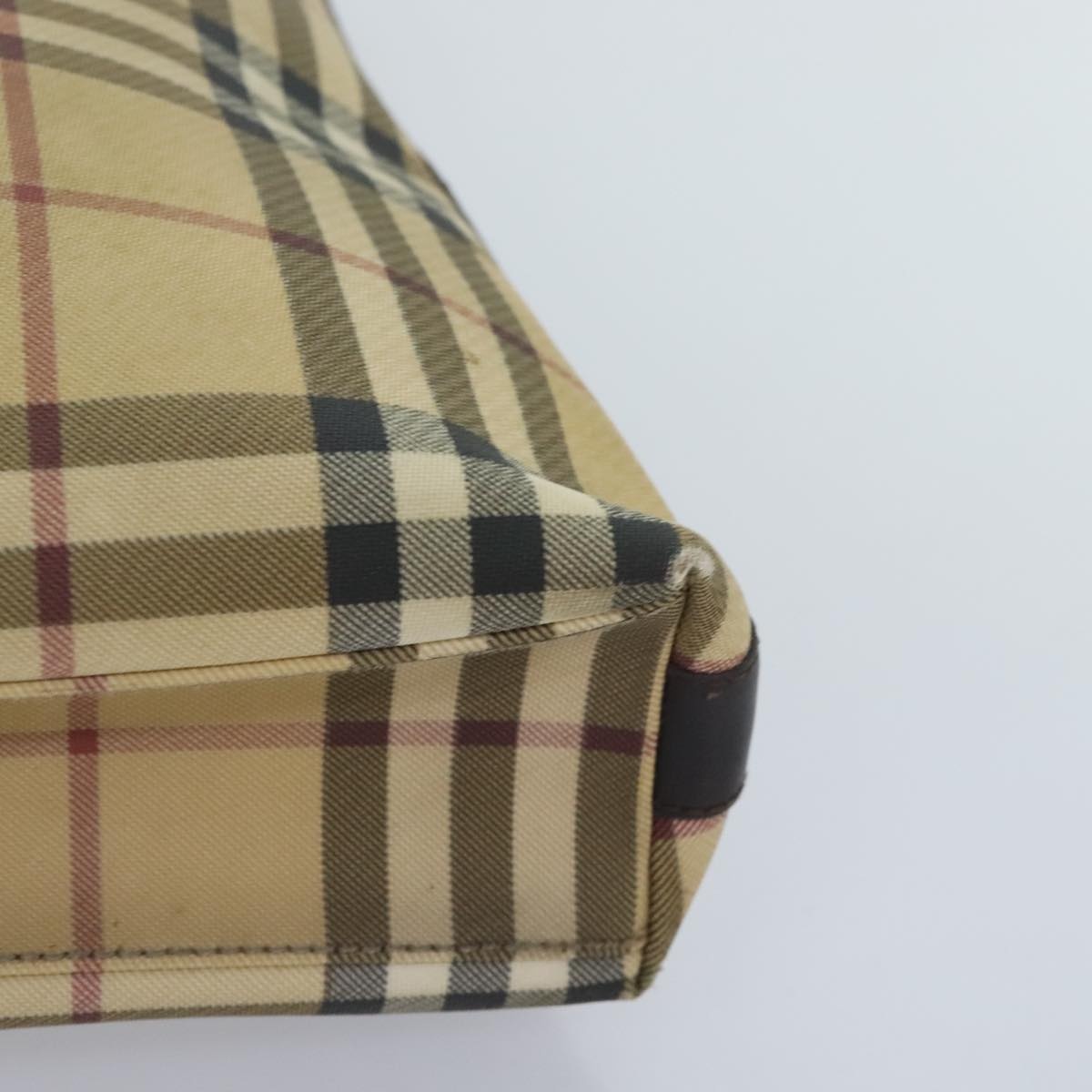Burberry Nova Check Shoulder Bag Coated Canvas Beige - 15