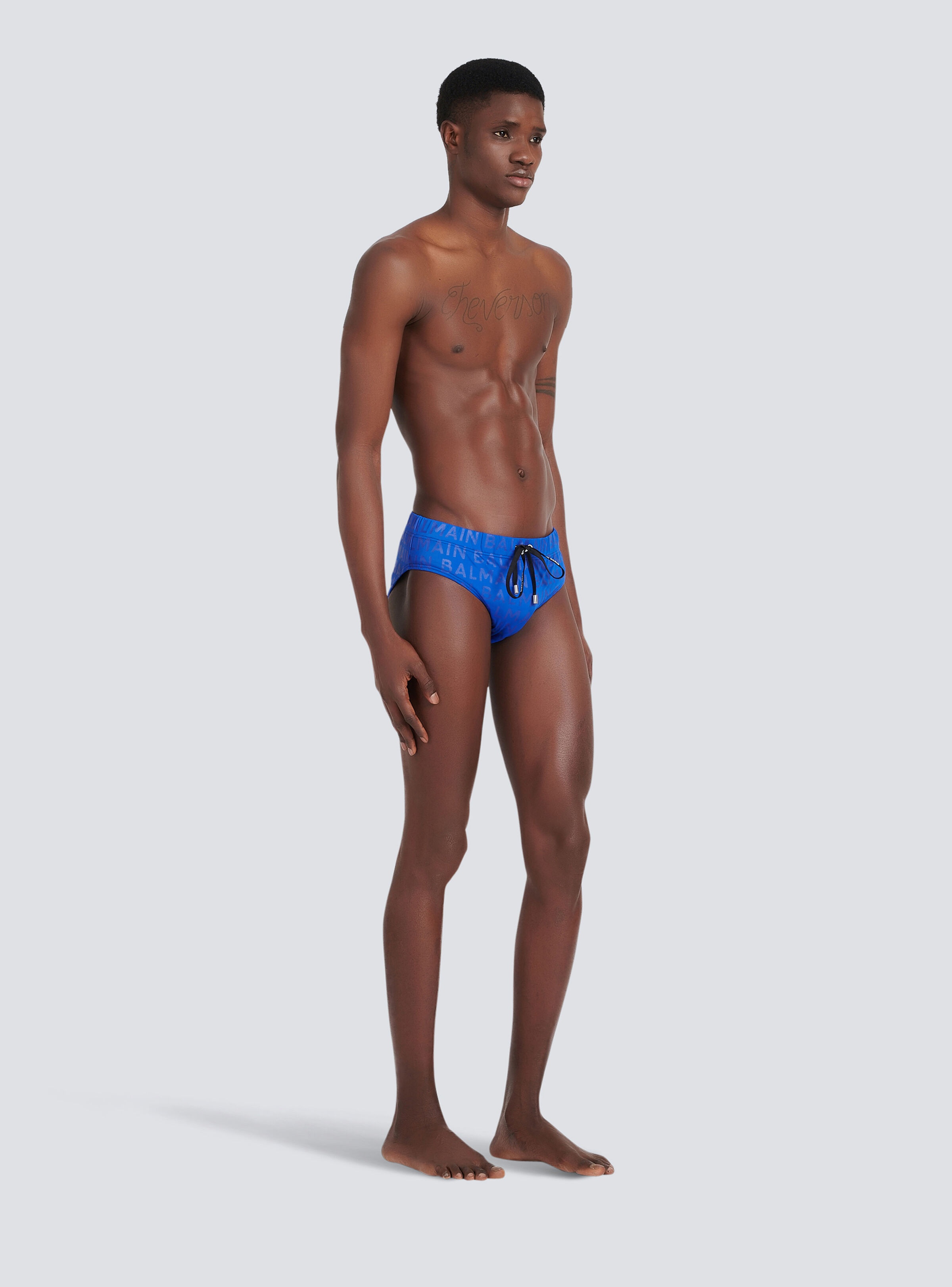 Balmain logo swimming trunks - 5