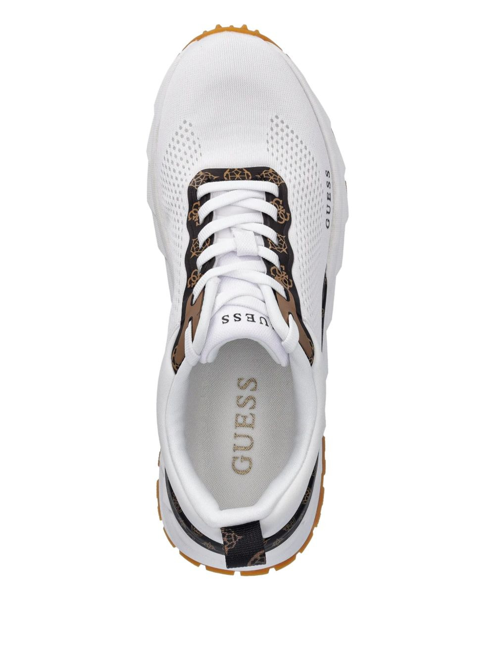 logo-detail mesh sneakers - 4