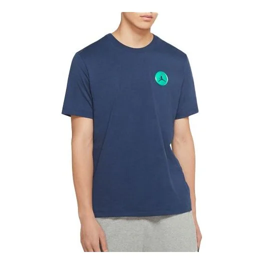 Air Jordan LEGACY AJ13 Sports Short Sleeve Blue CW0800-414 - 1