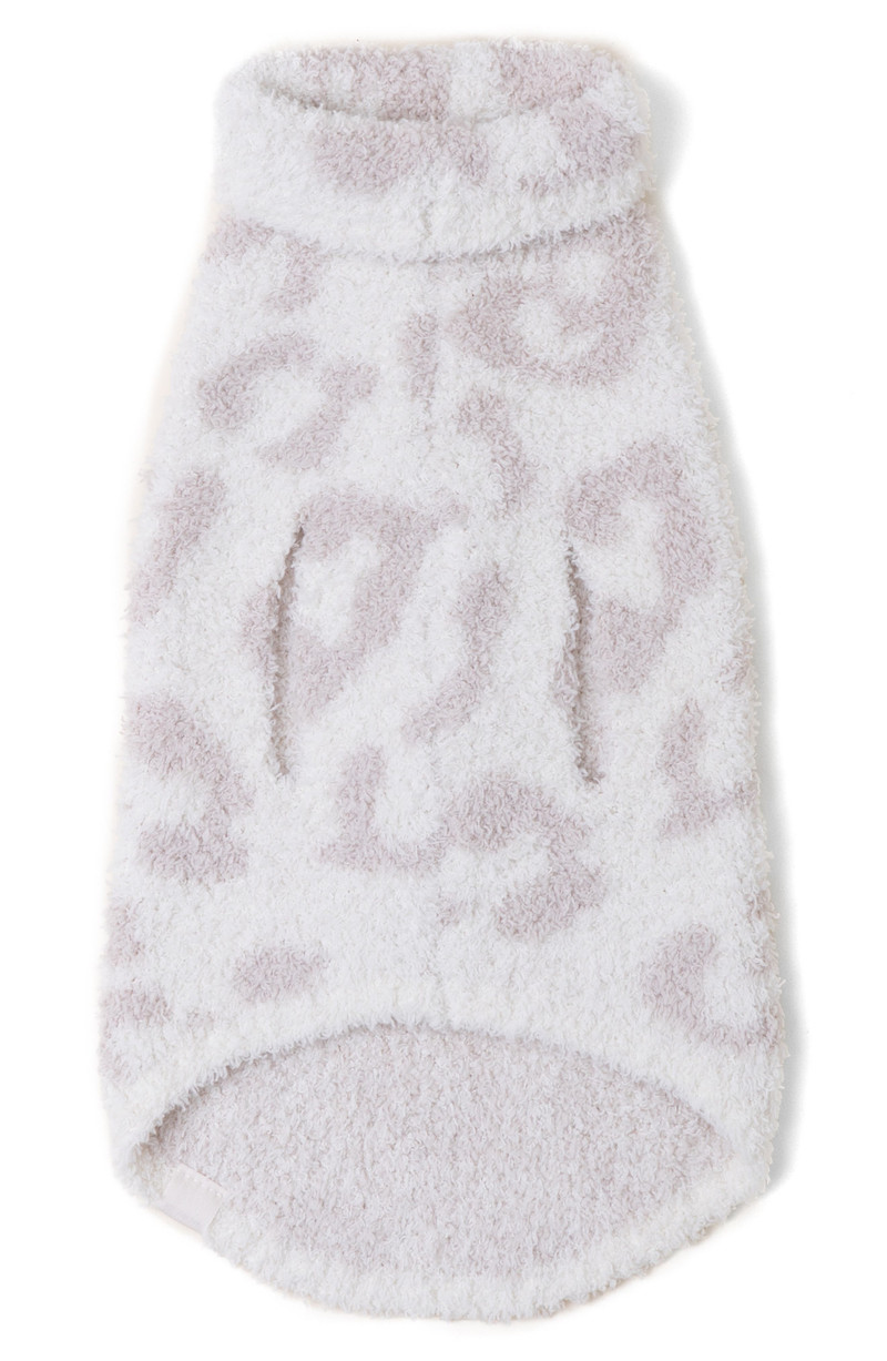 Barefoot Dreams barefoot dreams CozyChic™ Leopard Dog Sweater in Cream/stone outlook