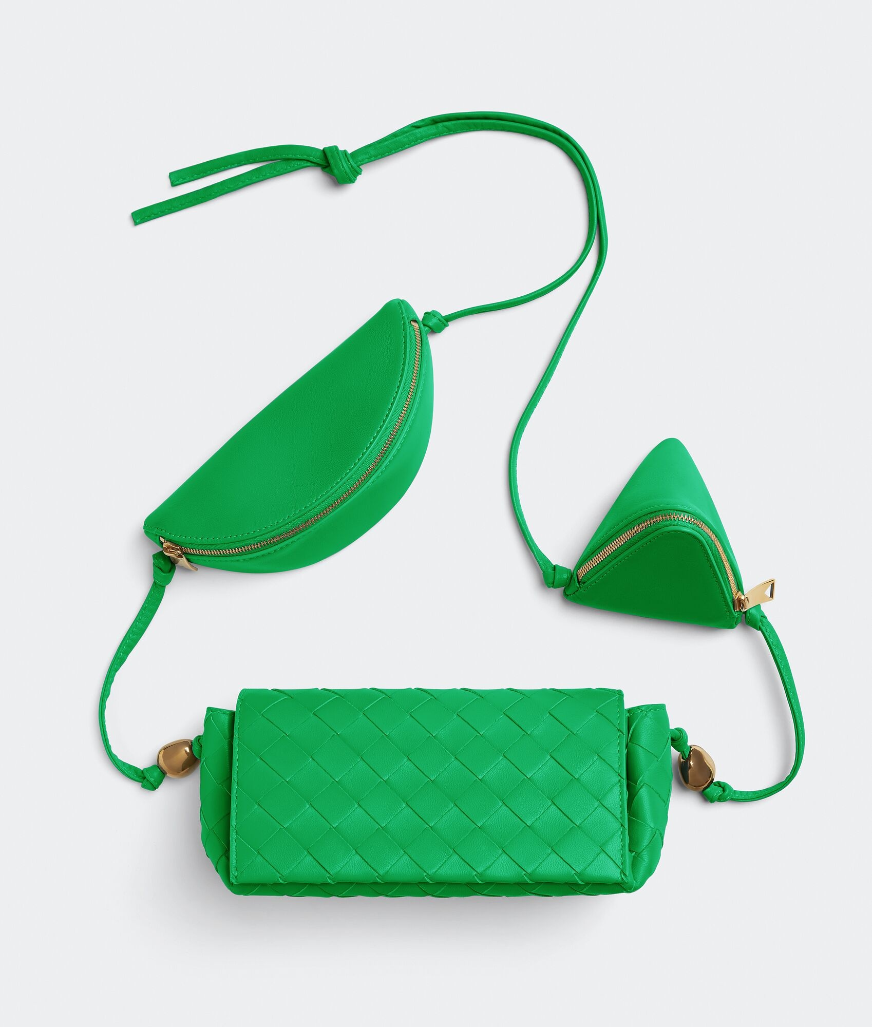 Bottega Veneta Green Travel Pouch