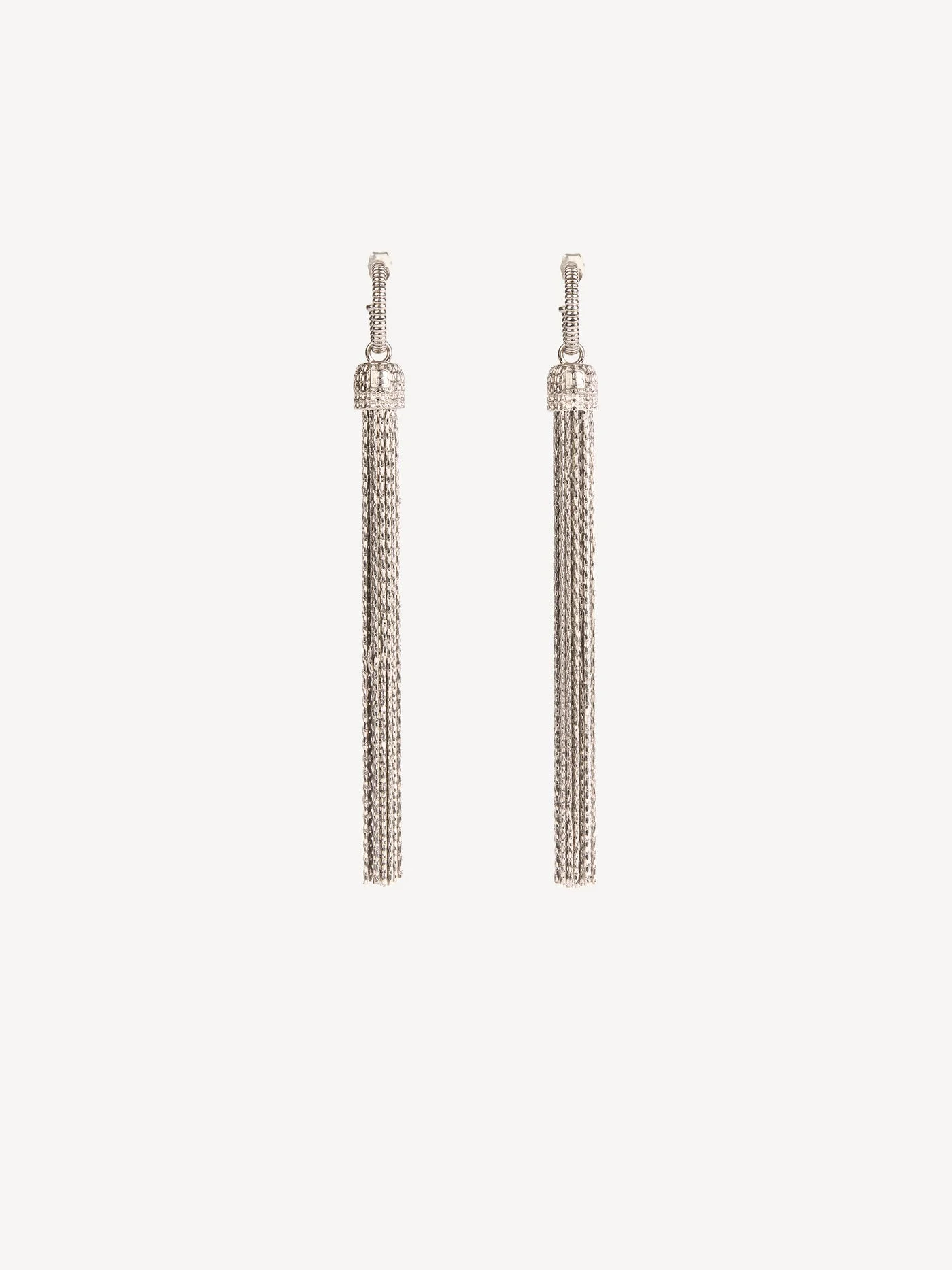 Brass tassel earrings - 1