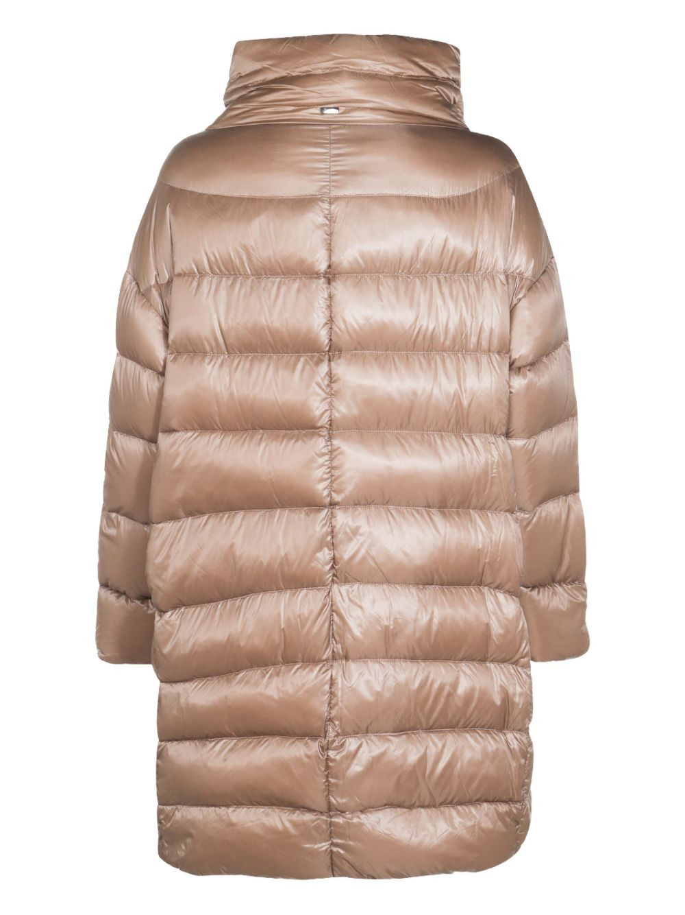 quilted high-neck oversized coat - 2