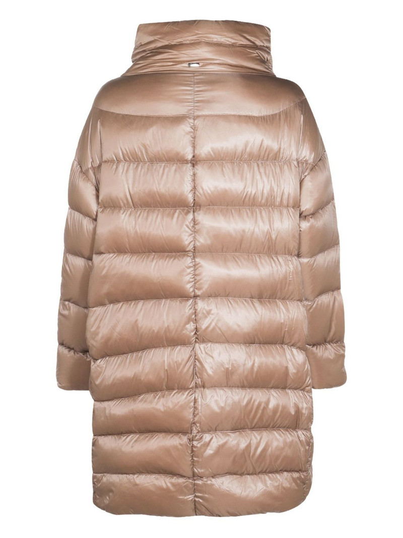 Herno quilted high-neck oversized coat outlook