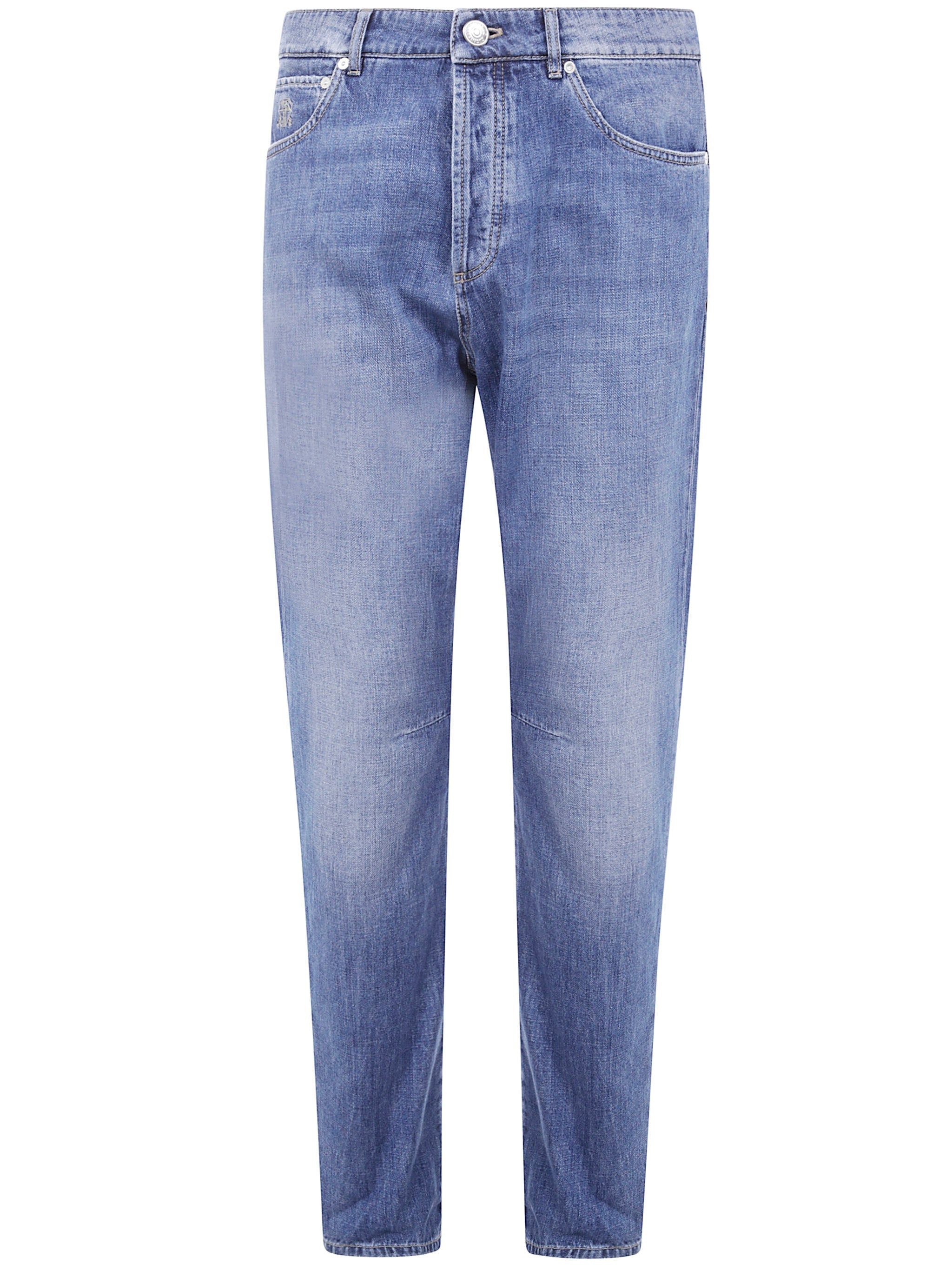 Brunello Cucinelli Men Regular Denim Trousers - 6