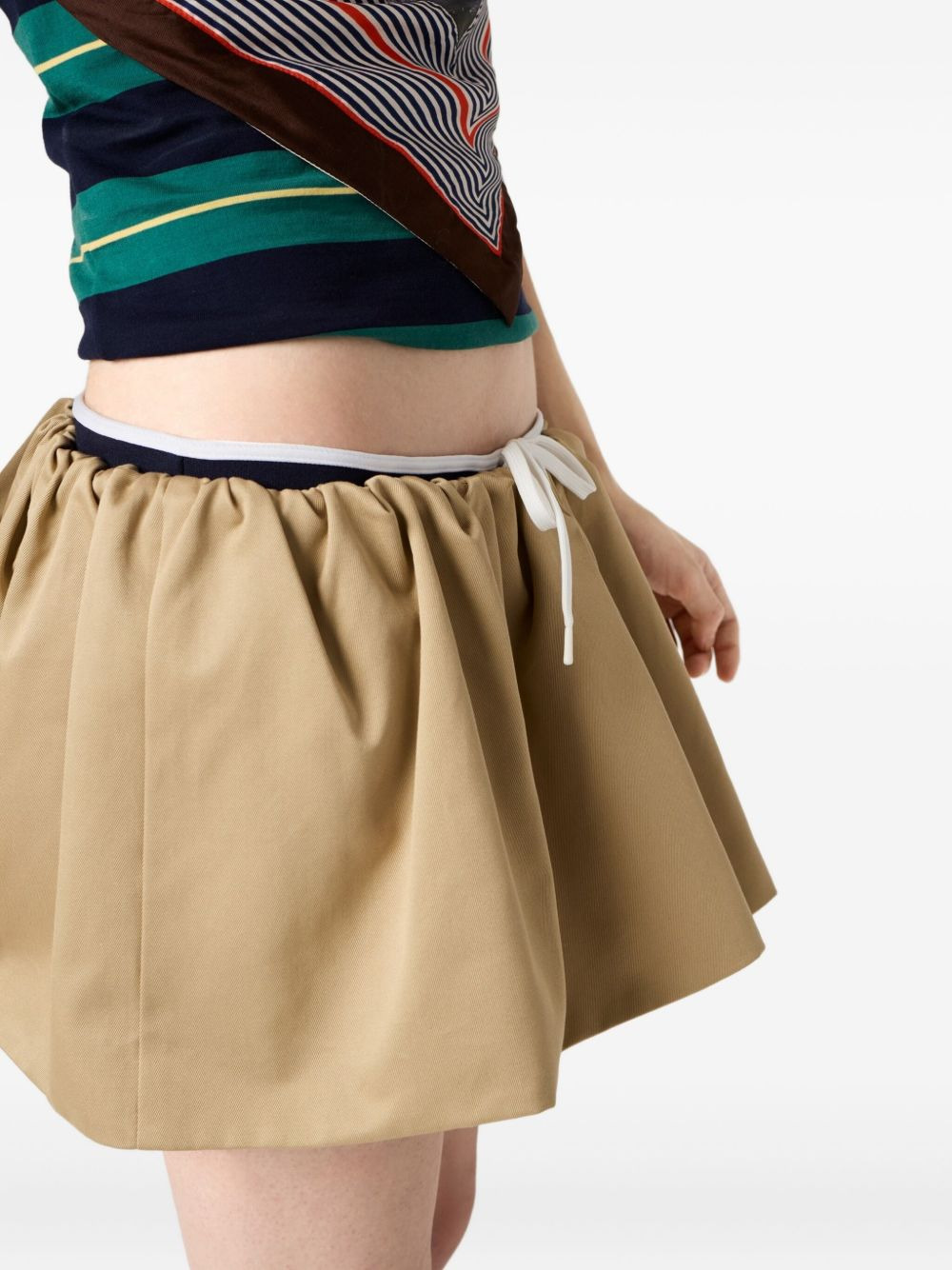 elasticated-waist miniskirt - 5