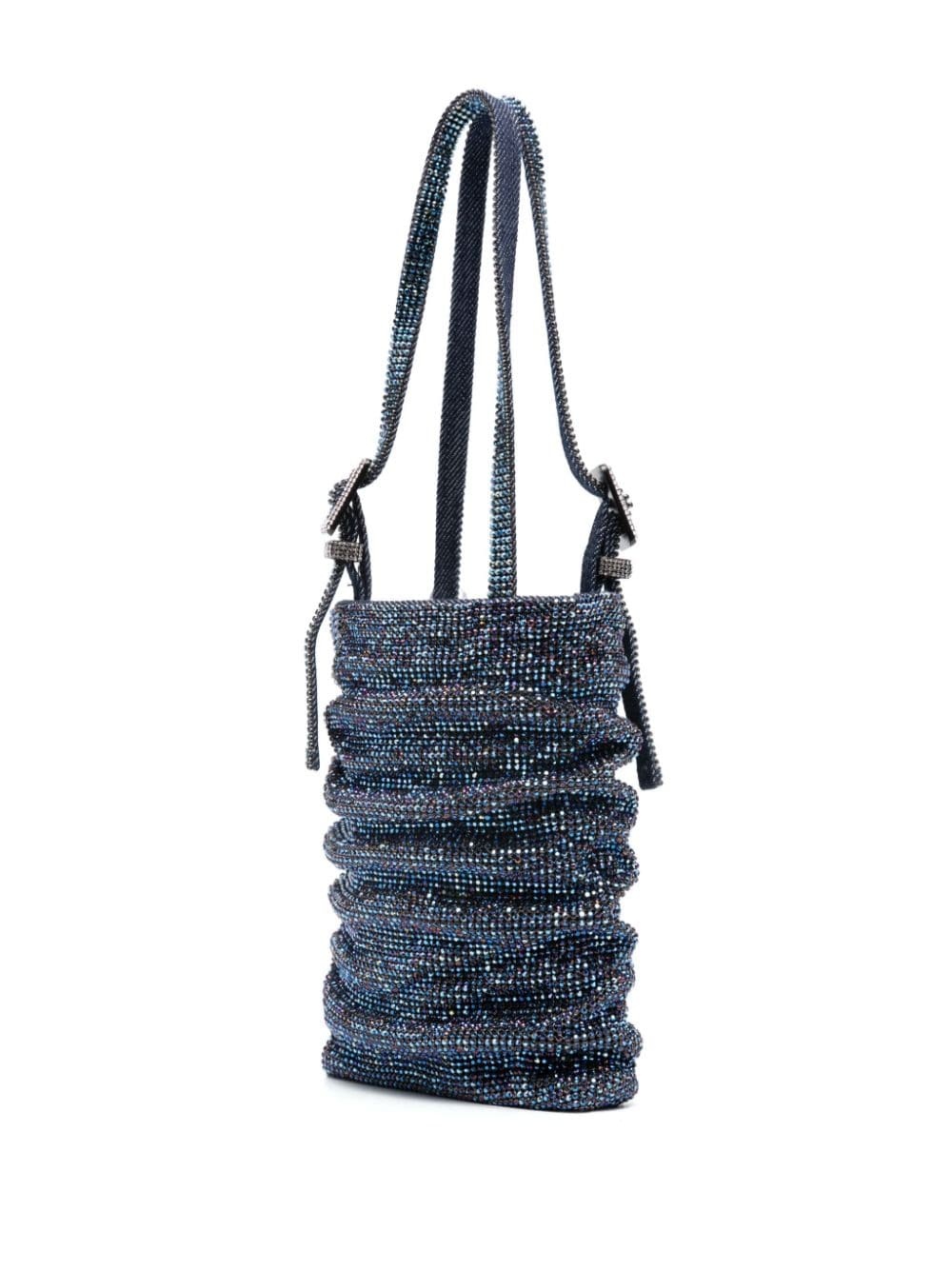 rhinestone-embellished ruched mini bag - 3