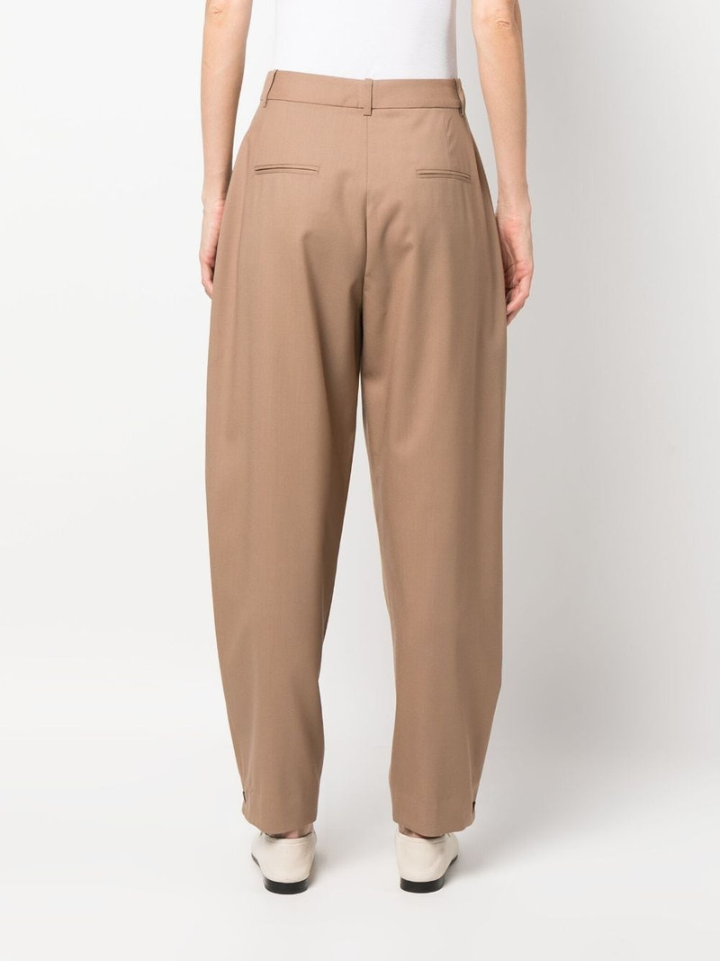 pleat-detail tapered trousers 4