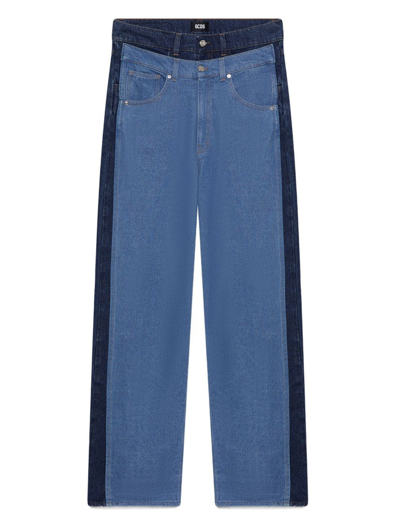 split-hem panelled denim 1