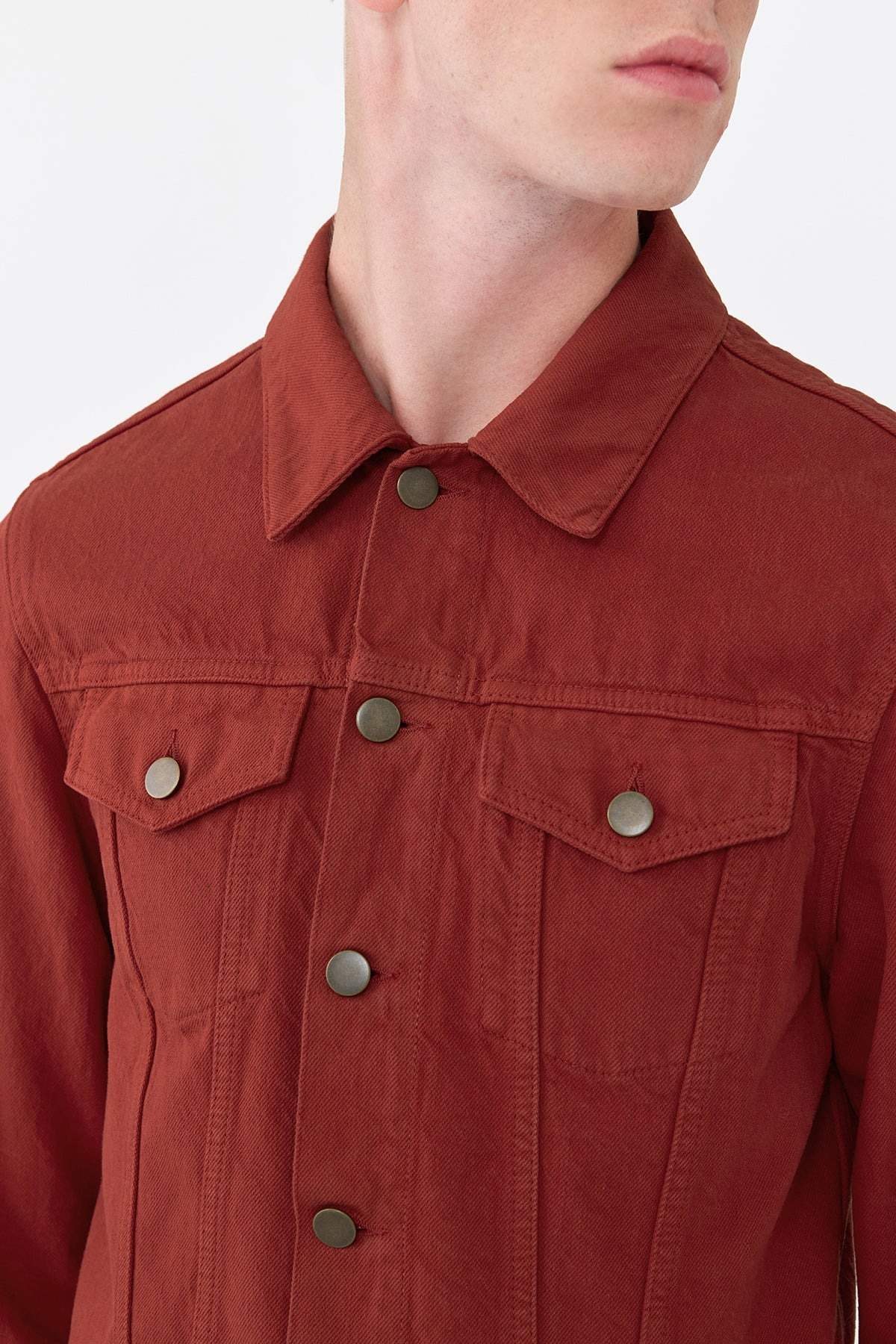 Barry Trucker in Burnt Sienna Recycled Cotton Denim - 5
