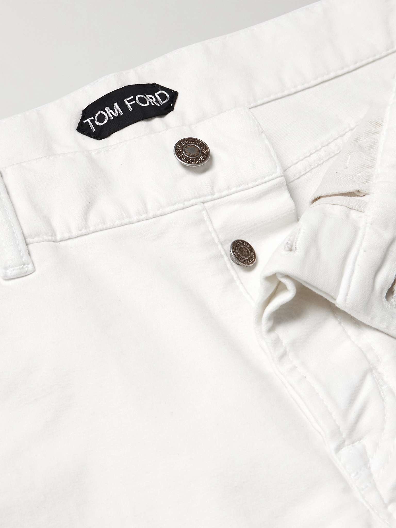 Slim-Fit Straight-Leg Cotton-Blend Moleskin Trousers - 3