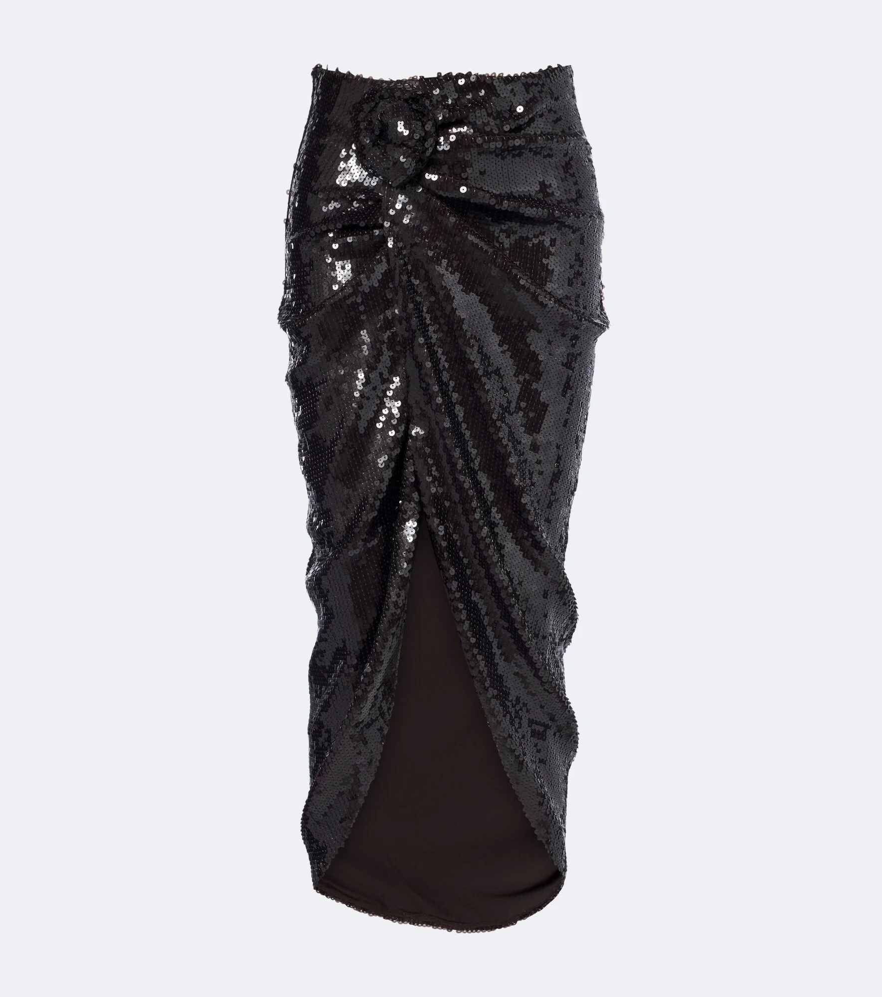 Knot-detail sequined midi skirt - 1